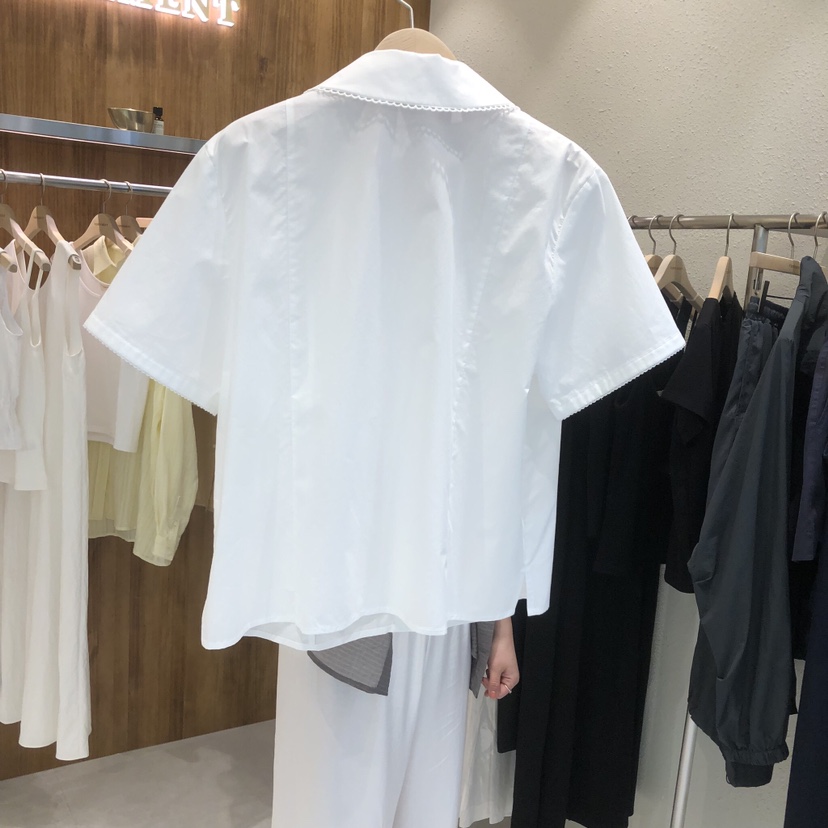 FIFO/UNANSWERED-MYSTERY韓國東大門代購女士新品職業襯衫蕾絲衫蕾絲FIFO/UNANSWERED-MYSTERY襯衫/蕾絲衫