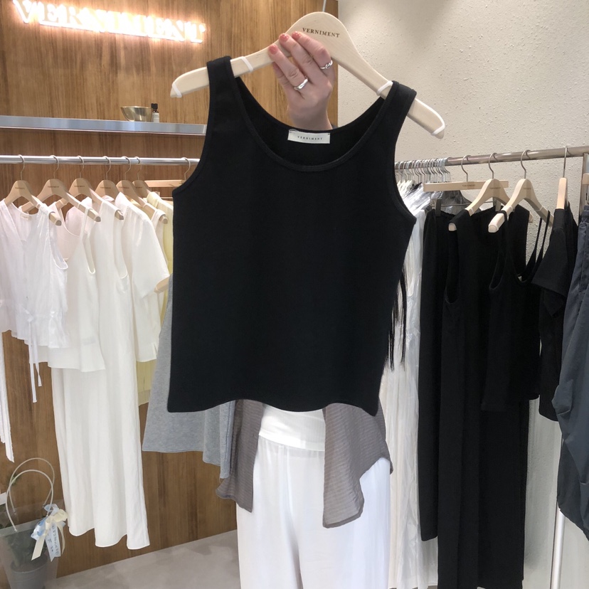 FIFO/UNANSWERED-MYSTERY韓國代購女裝新款職業吊帶背心圓領FIFO/UNANSWERED-MYSTERY吊帶/背心圖色2