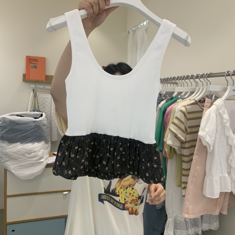 ARE韓國東大門代購女裝新款熱賣推薦休閑26春夏時尚吊帶背心ARE YOU/ARE吊帶/背心圖色1