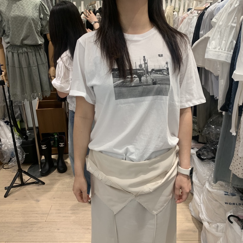 OGI韓國代購女士新款推薦26夏季職業休閑人氣時尚熱賣T恤FLat OGIT恤圖色1