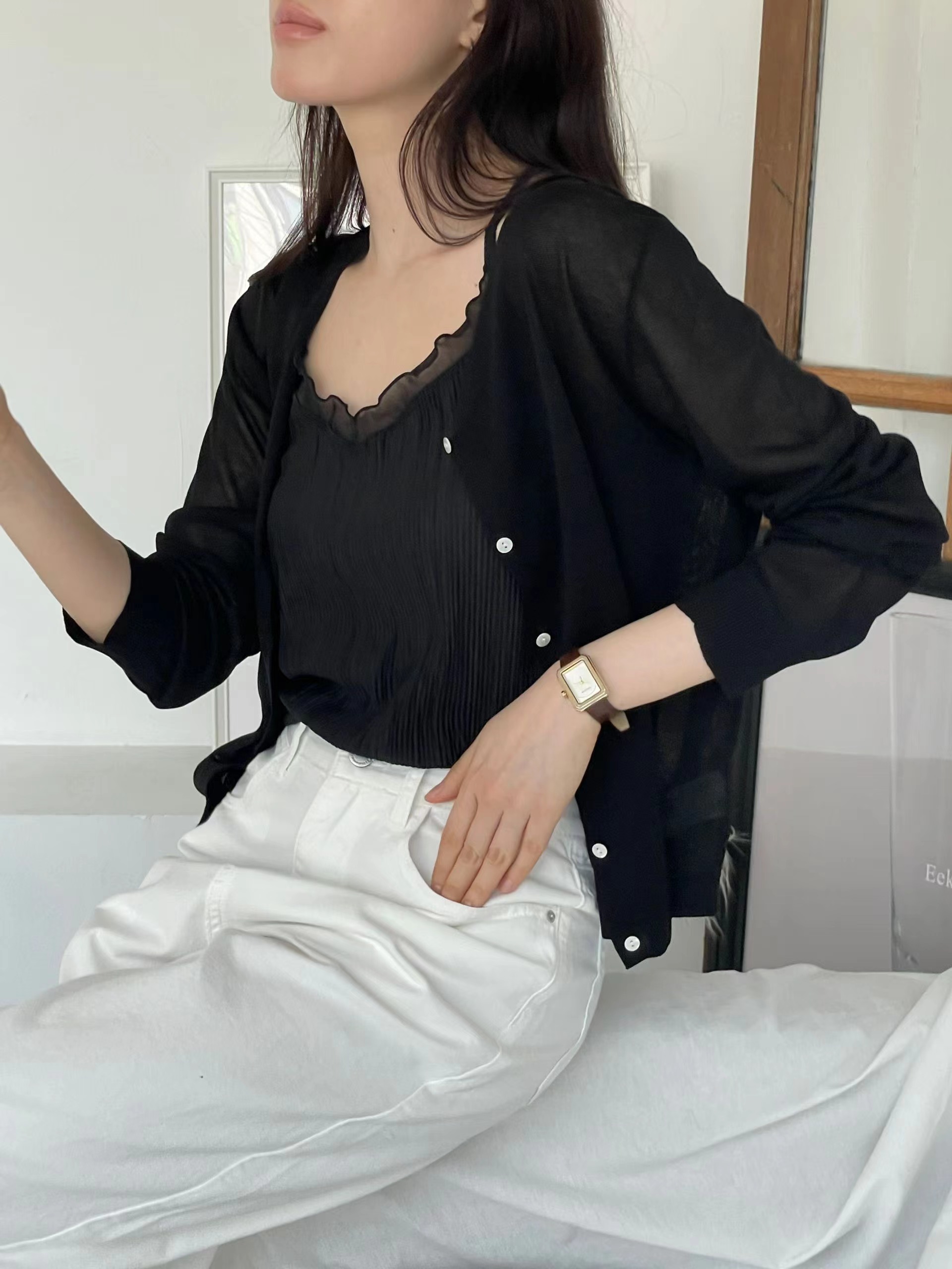 L.REWIND東大門實拍韓國女裝新品26夏季休閑時尚吊帶背心L.REWIND吊帶/背心