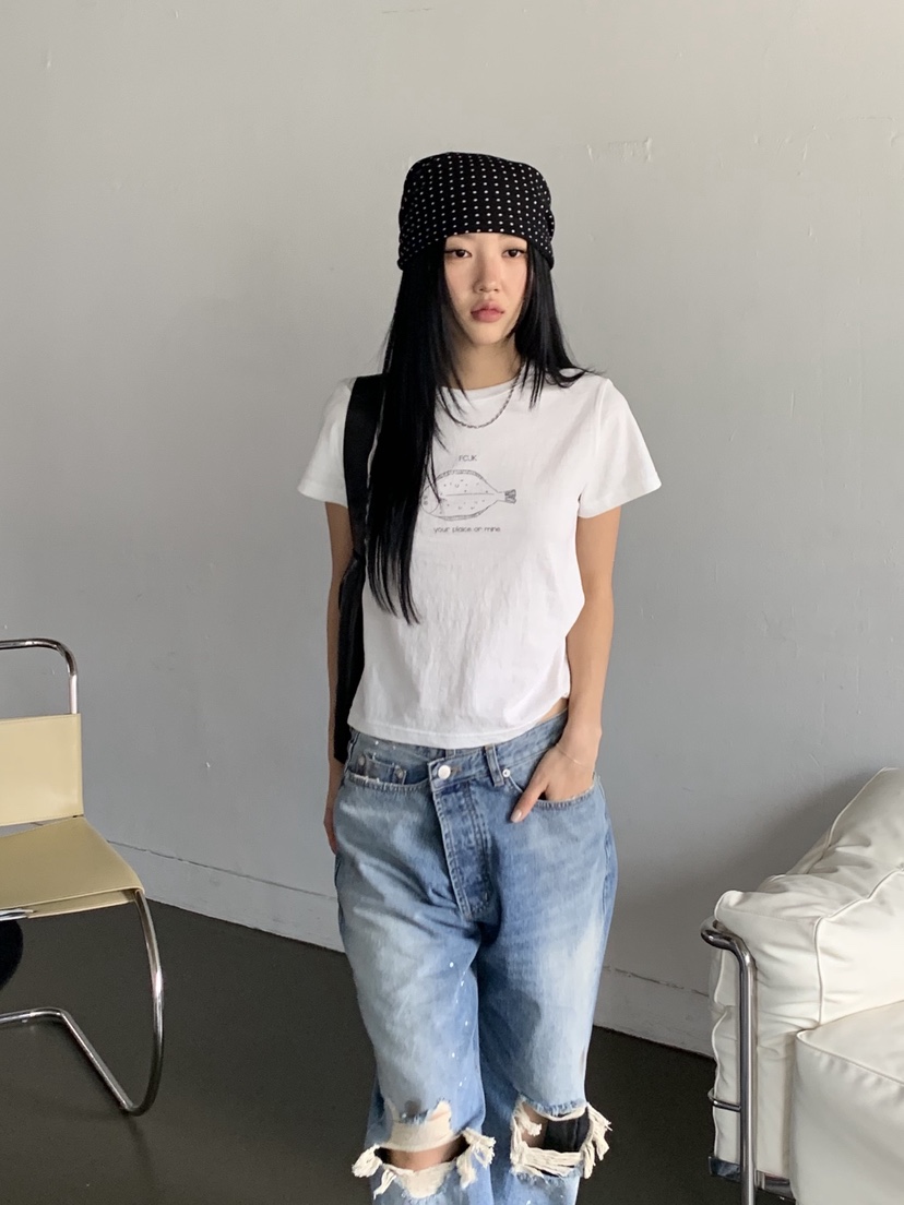 SUNDER MARKET韓國東大門代購女士新品職業26春夏時尚T恤SUNDER MARKETT恤