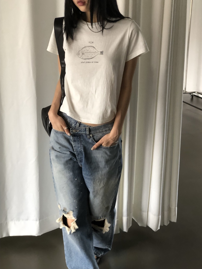 SUNDER MARKET韓國東大門代購女士新品職業26春夏時尚T恤SUNDER MARKETT恤圖色2