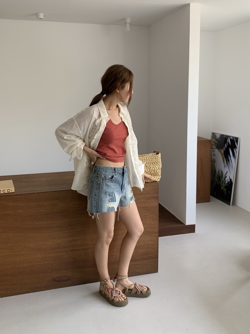 SUNDER MARKET韓國東大門直郵女裝新款職業26夏季26春夏短褲SUNDER MARKET短褲