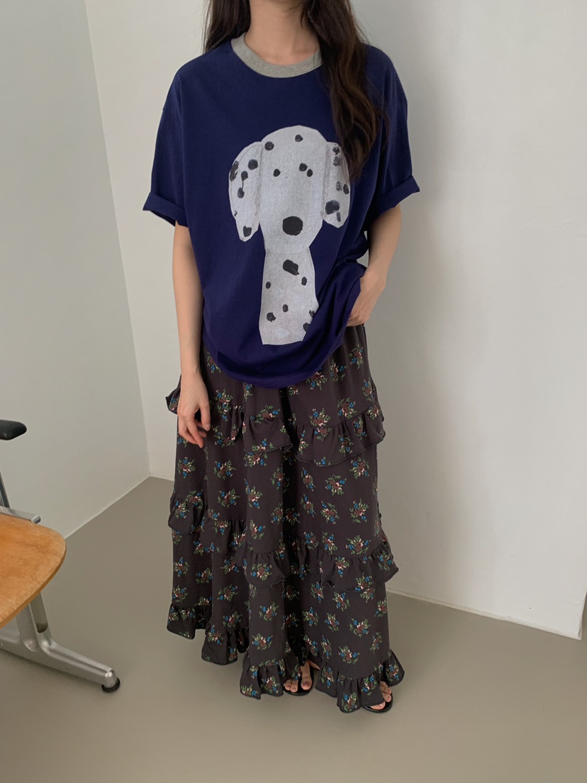 CAMEL-P韓國代購女士新品26夏季長裙小花Came_l 家長裙