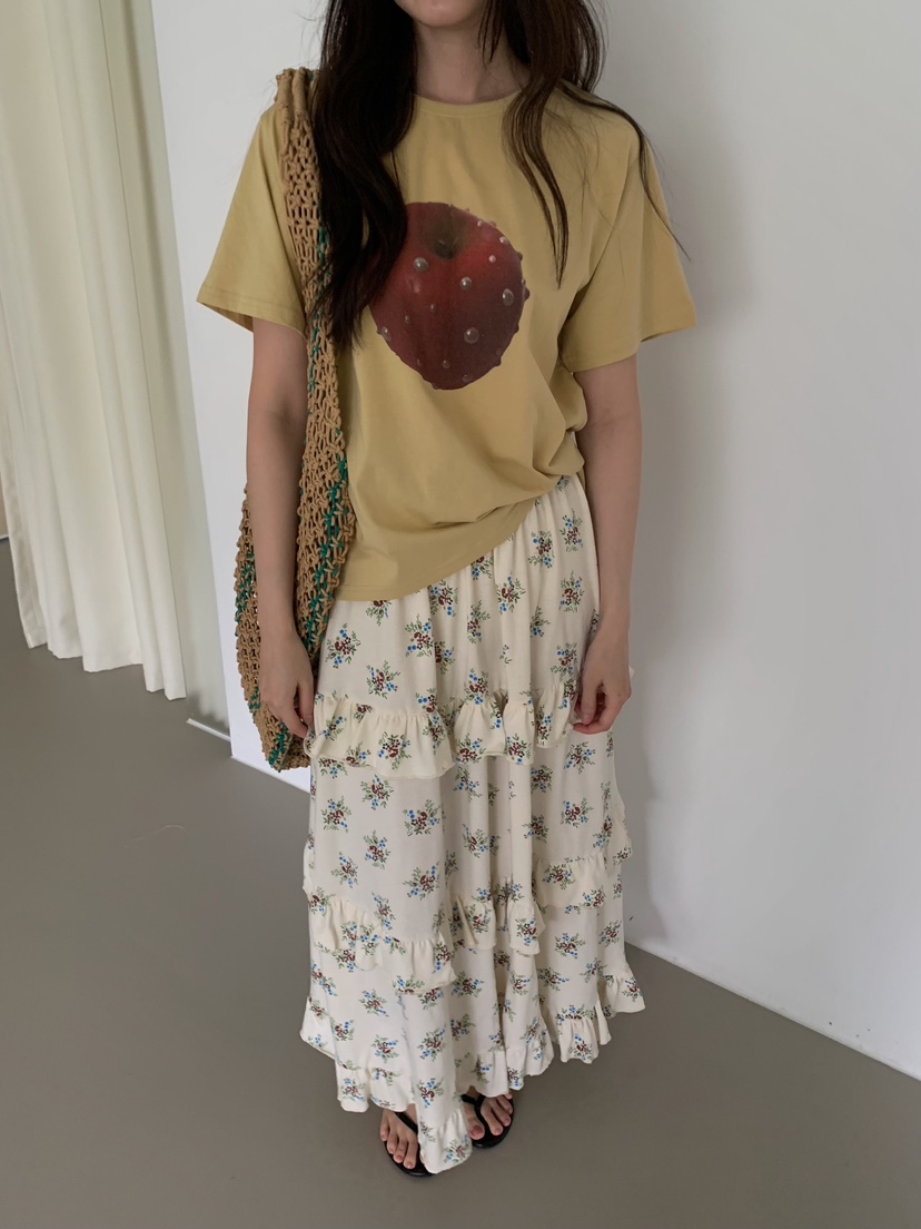 CAMEL-P韓國代購女士新品26夏季長裙小花Came_l 家長裙