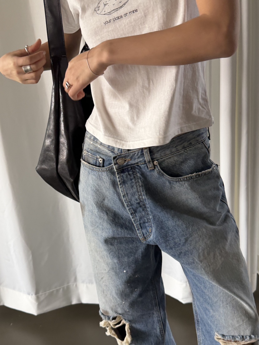 SUNDER MARKET韓國直郵實拍女士新品職業休閑人氣牛仔褲SUNDER MARKET牛仔褲