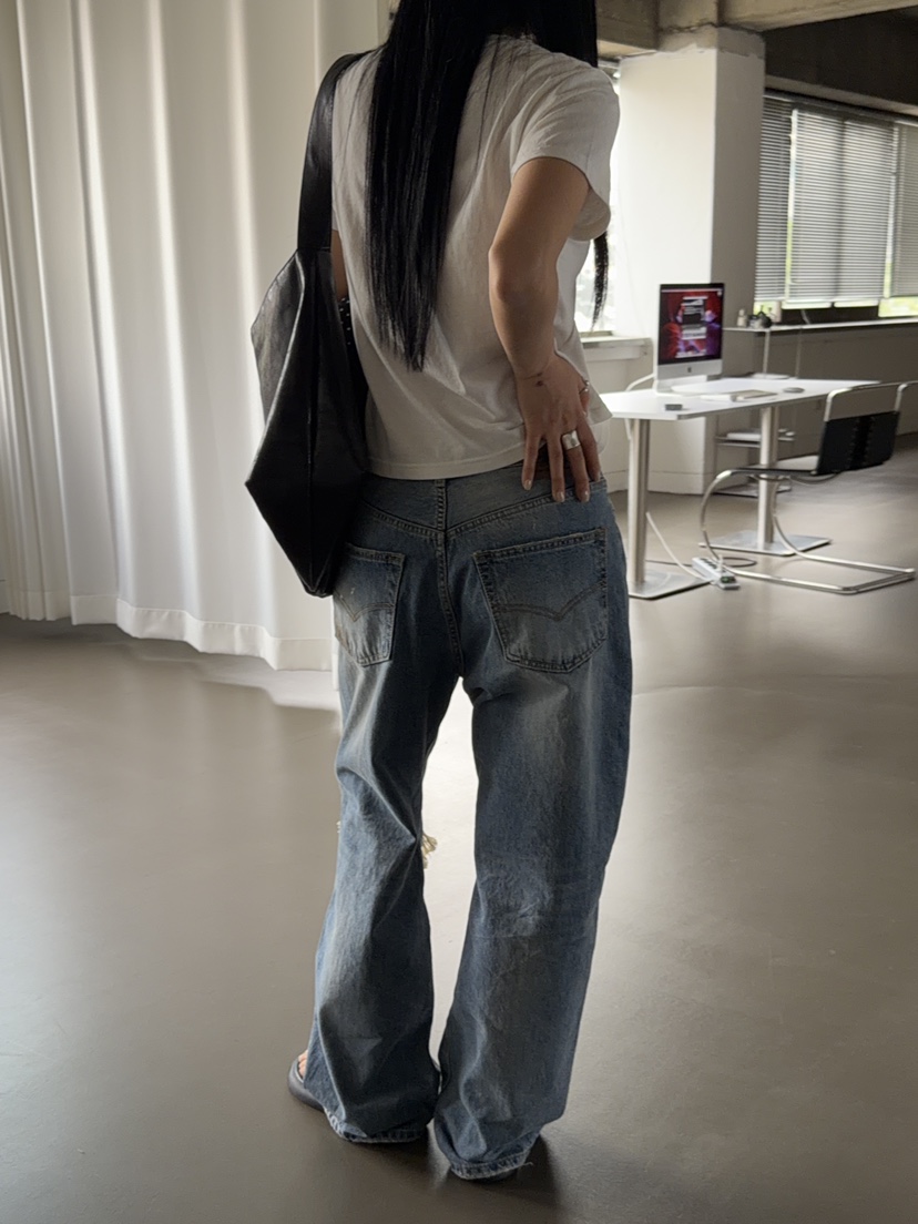 SUNDER MARKET韓國直郵實拍女士新品職業休閑人氣牛仔褲SUNDER MARKET牛仔褲