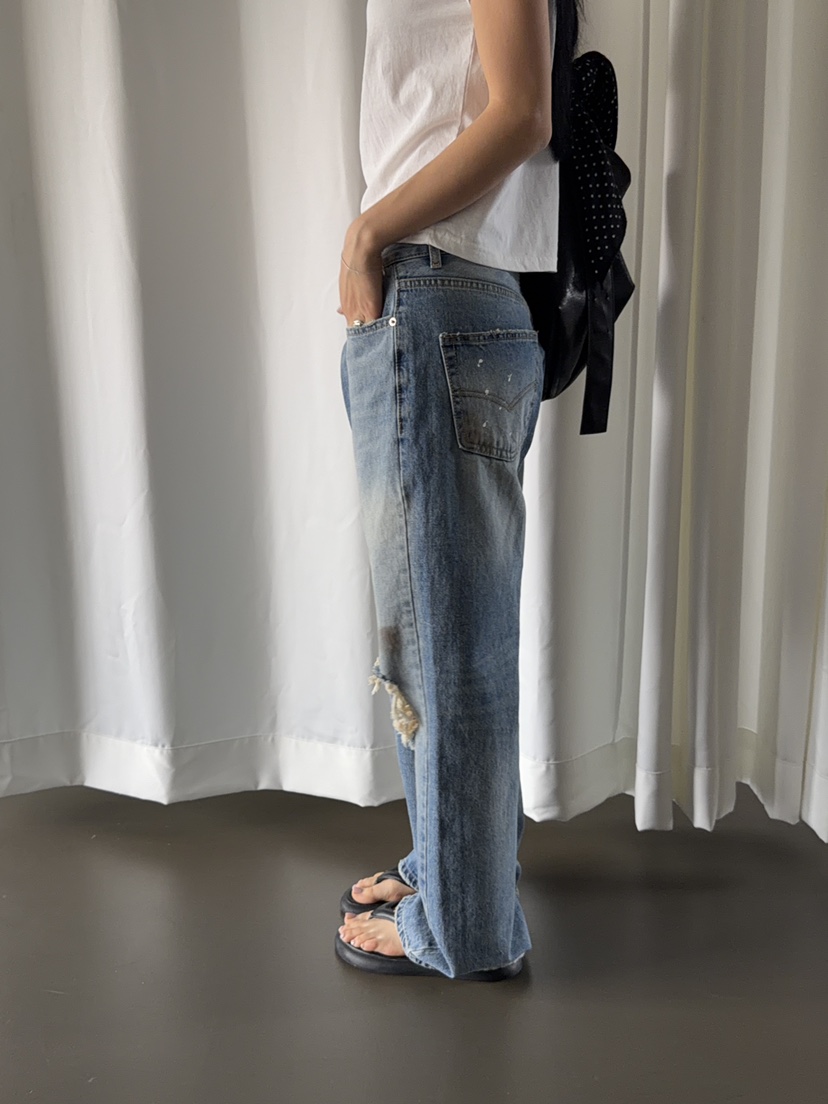 SUNDER MARKET韓國直郵實拍女士新品職業休閑人氣牛仔褲SUNDER MARKET牛仔褲