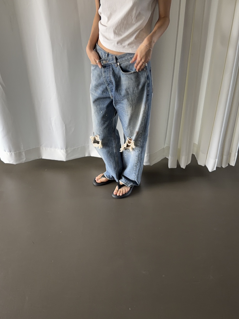 SUNDER MARKET韓國直郵實拍女士新品職業休閑人氣牛仔褲SUNDER MARKET牛仔褲