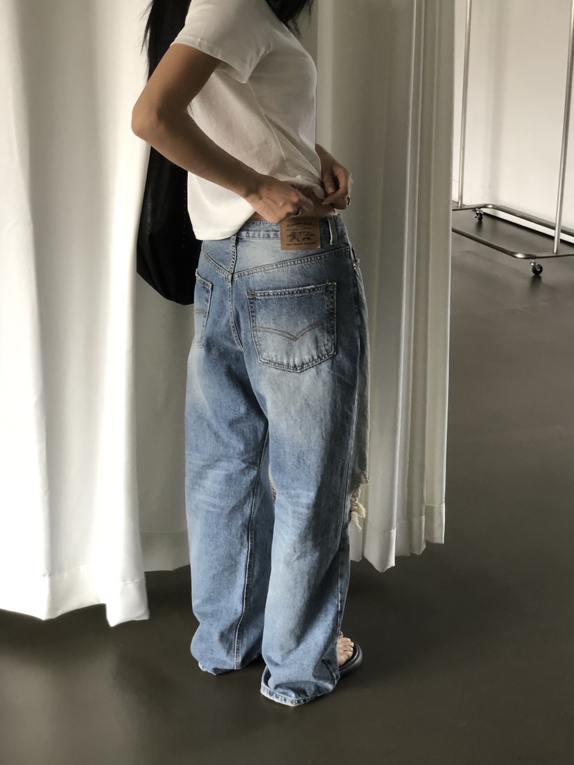 SUNDER MARKET韓國直郵實拍女士新品職業休閑人氣牛仔褲SUNDER MARKET牛仔褲