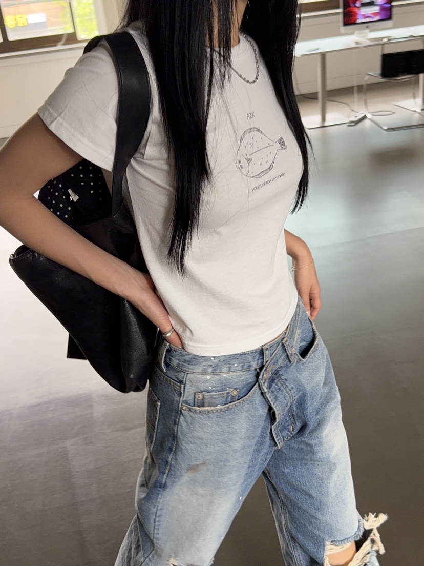 SUNDER MARKET韓國直郵實拍女士新品職業休閑人氣牛仔褲SUNDER MARKET牛仔褲