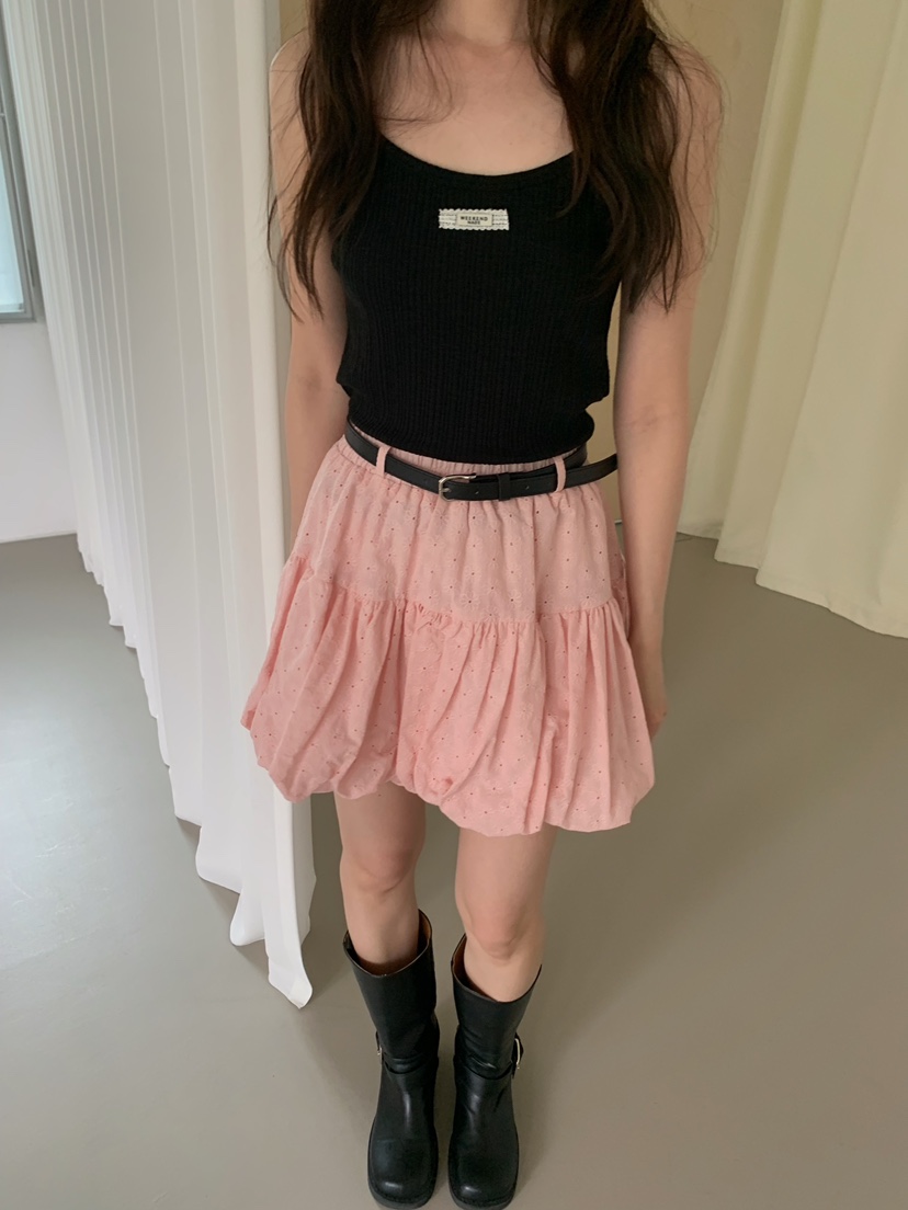 CAMEL-P韓國代購女士新品26夏季短裙蕾絲Came_l 家短裙