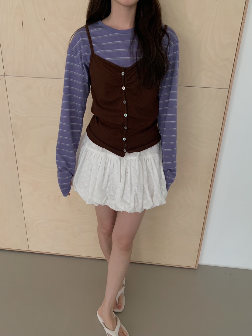 CAMEL-P韓國代購女士新品26夏季短裙蕾絲Came_l 家短裙