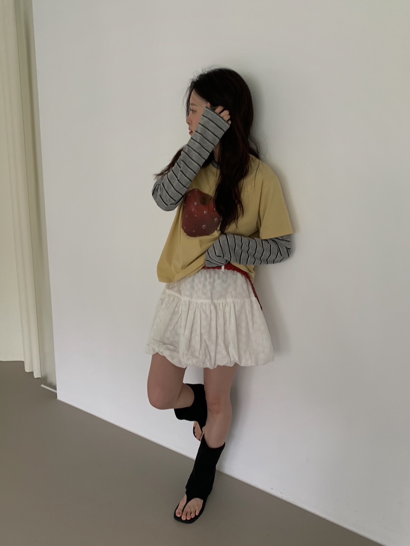 CAMEL-P韓國代購女士新品26夏季短裙蕾絲Came_l 家短裙