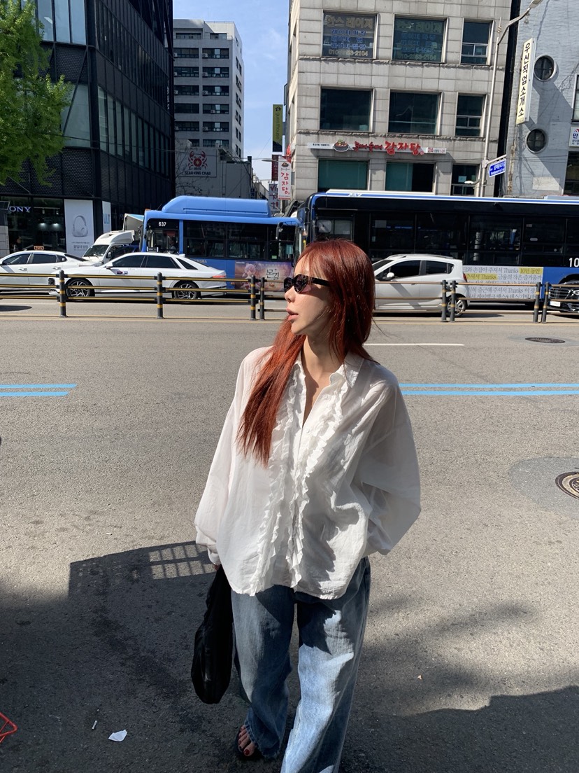 SUNDER MARKET韓國東大門直郵女士新款推薦襯衫蕾絲衫雙層SUNDER MARKET襯衫/蕾絲衫