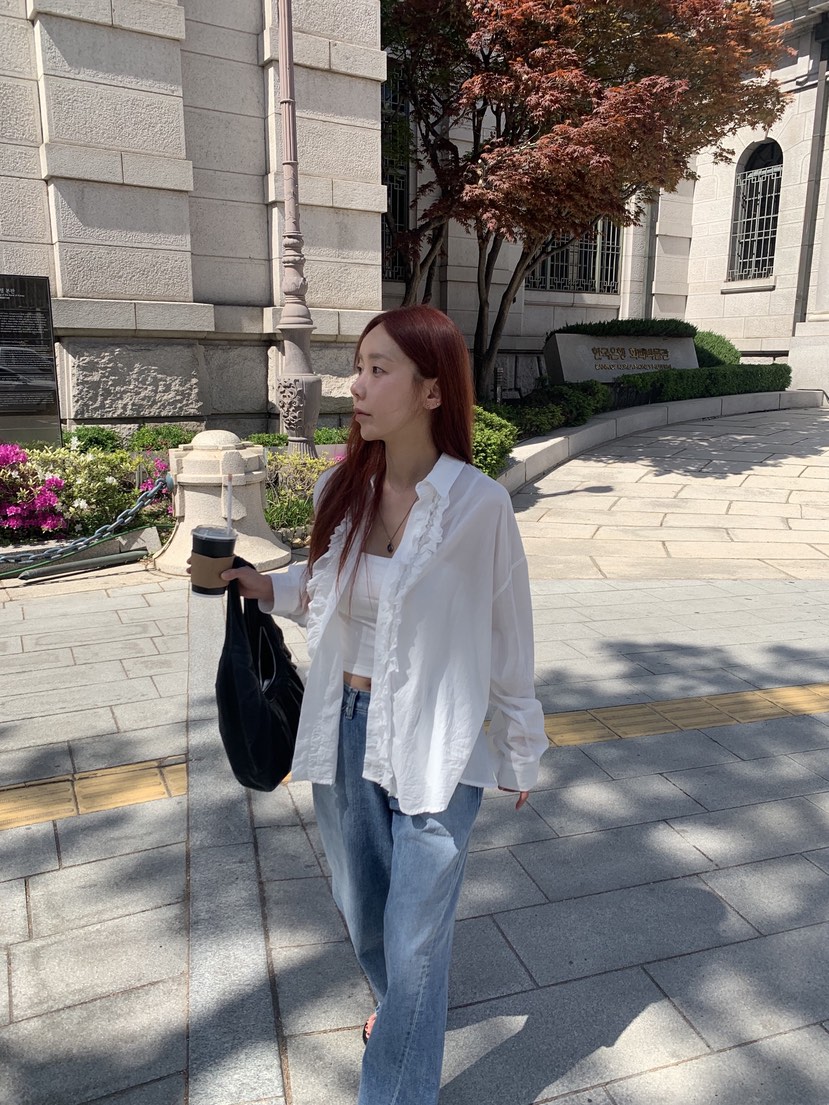 SUNDER MARKET韓國東大門直郵女士新款推薦襯衫蕾絲衫雙層SUNDER MARKET襯衫/蕾絲衫