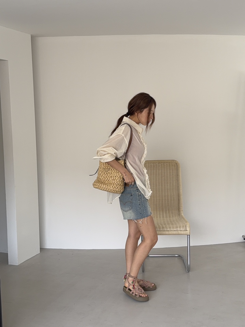 SUNDER MARKET韓國東大門直郵女士新款推薦襯衫蕾絲衫雙層SUNDER MARKET襯衫/蕾絲衫