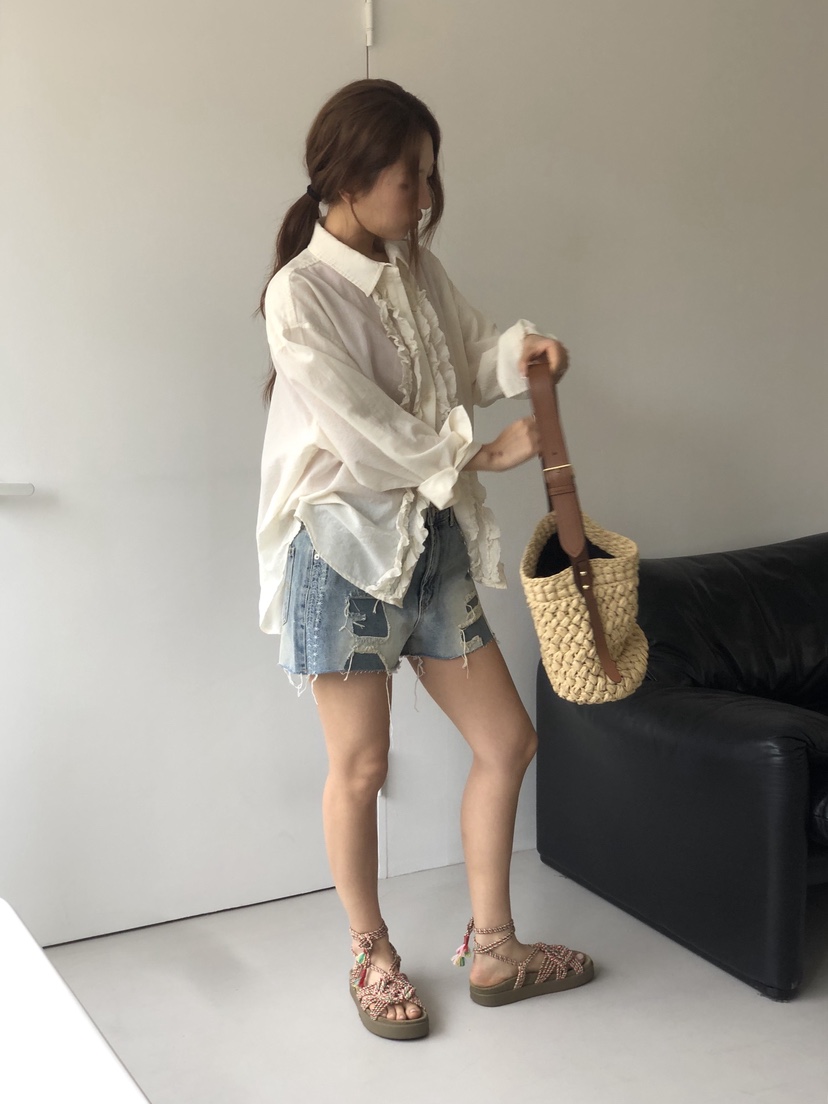 SUNDER MARKET韓國東大門直郵女士新款推薦襯衫蕾絲衫雙層SUNDER MARKET襯衫/蕾絲衫