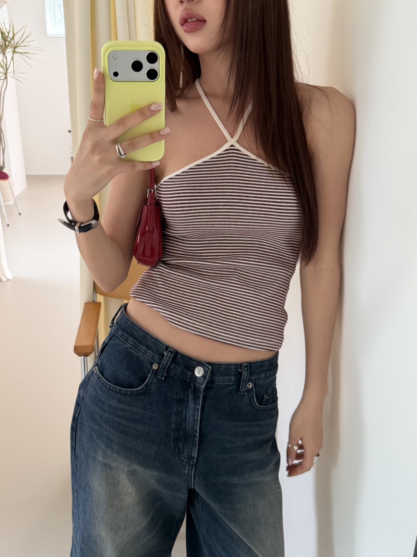 SUNDER MARKET韓國直郵實拍女裝新品時尚推薦休閑吊帶背心SUNDER MARKET吊帶/背心