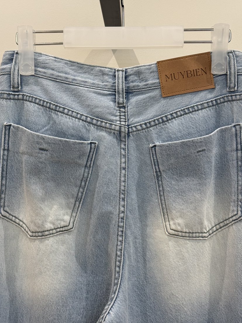 MUYBIEN韓國直郵女士新品26夏季推薦時尚熱賣休閑牛仔褲柔軟MUYBIEN牛仔褲