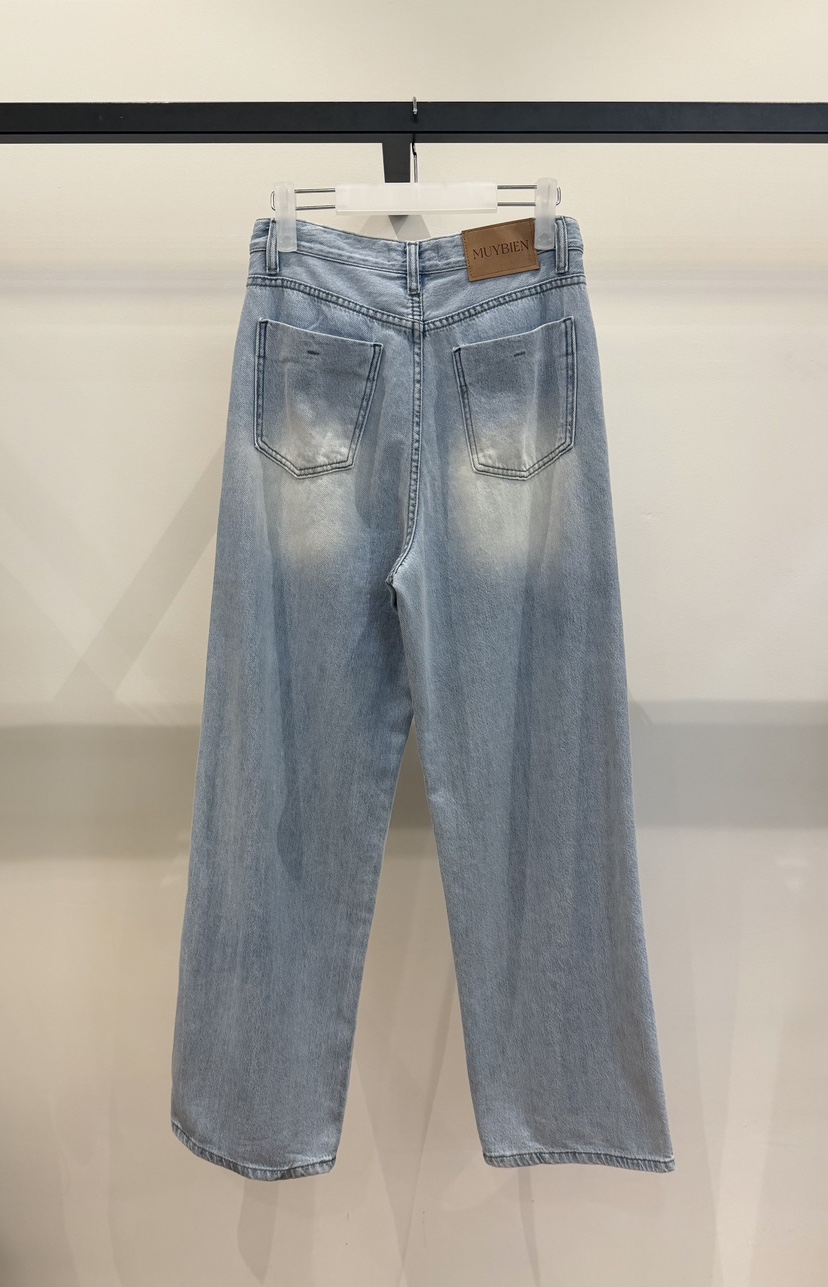 MUYBIEN韓國直郵女士新品26夏季推薦時尚熱賣休閑牛仔褲柔軟MUYBIEN牛仔褲