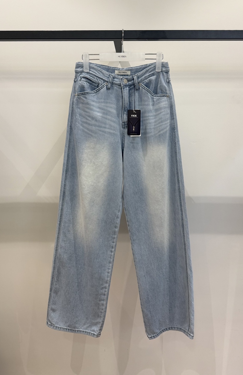 MUYBIEN韓國直郵女士新品26夏季推薦時尚熱賣休閑牛仔褲柔軟MUYBIEN牛仔褲圖色1