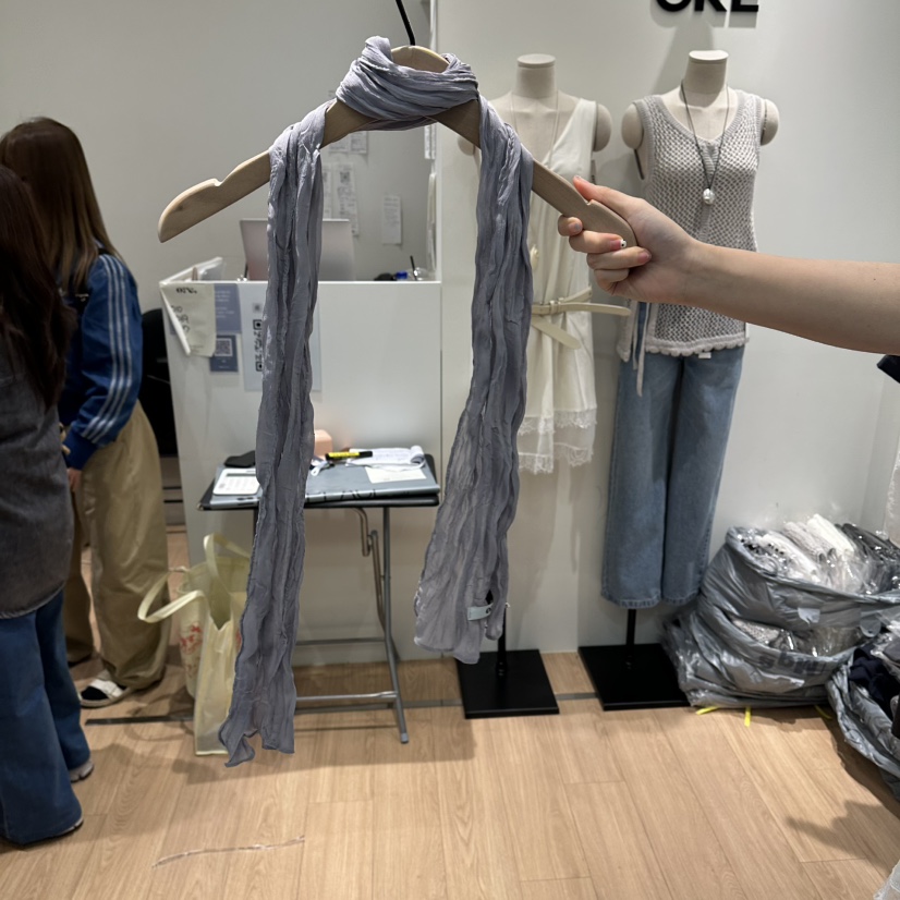 ORE-P韓國東大門直郵女士新款推薦26春夏圍巾披肩雪紡圍巾ORE圍巾/披肩圖色2