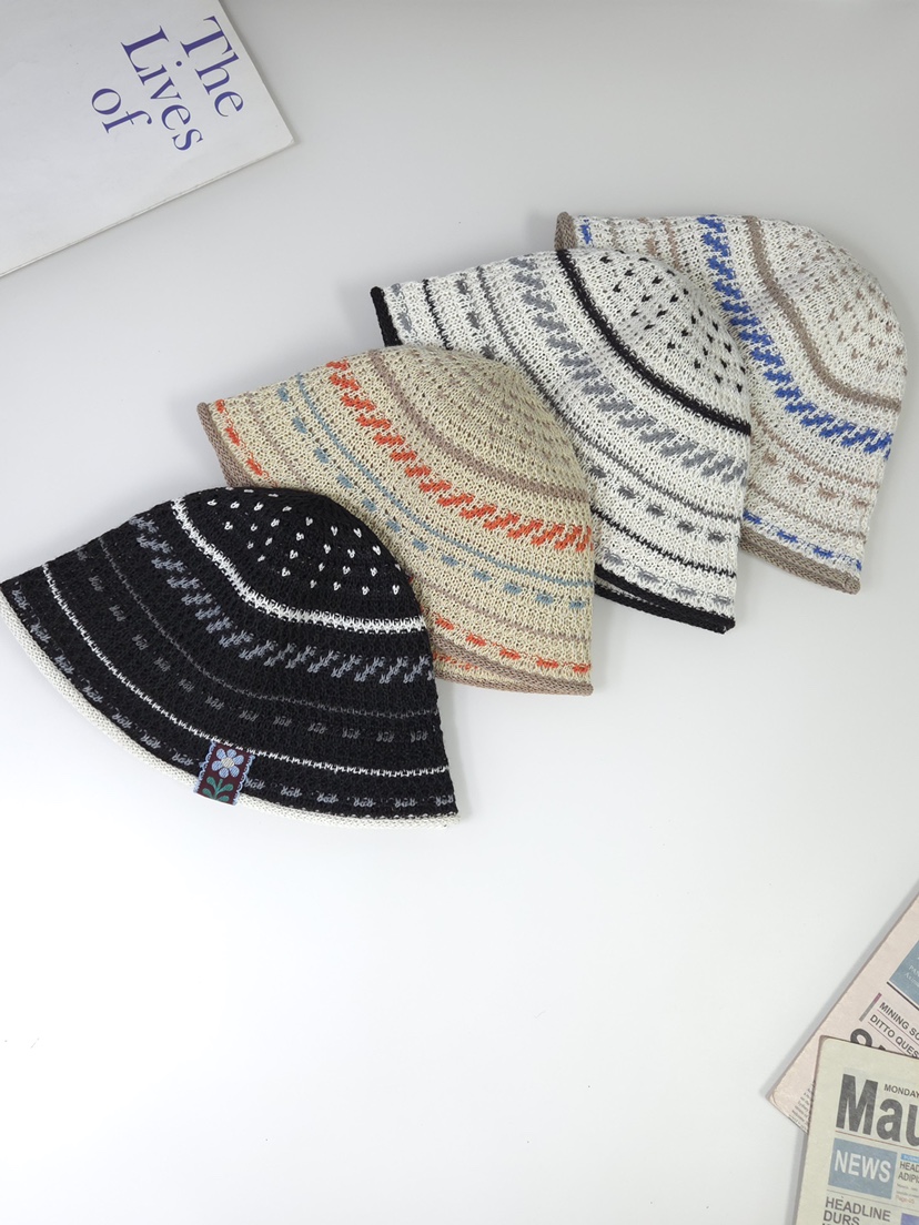 THE HAT-P韓國代購女裝新款時尚熱賣26春夏帽子漁夫帽條紋THE HAT帽子