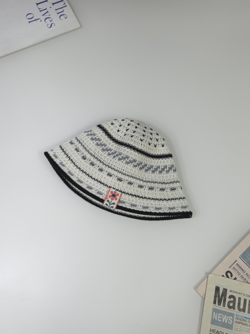 THE HAT-P韓國代購女裝新款時尚熱賣26春夏帽子漁夫帽條紋THE HAT帽子圖色2