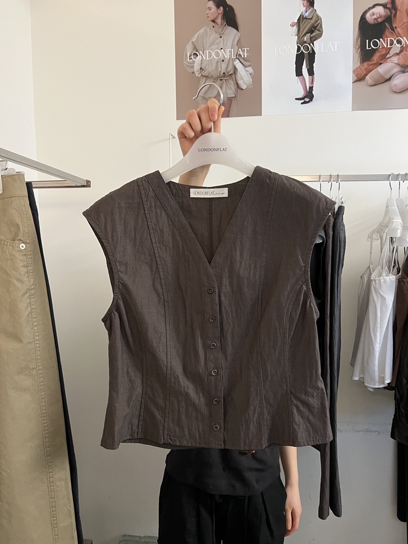 LONDON FLAT韓國東大門代購女士新款推薦吊帶背心水洗棉LONDON FLAT吊帶/背心圖色1
