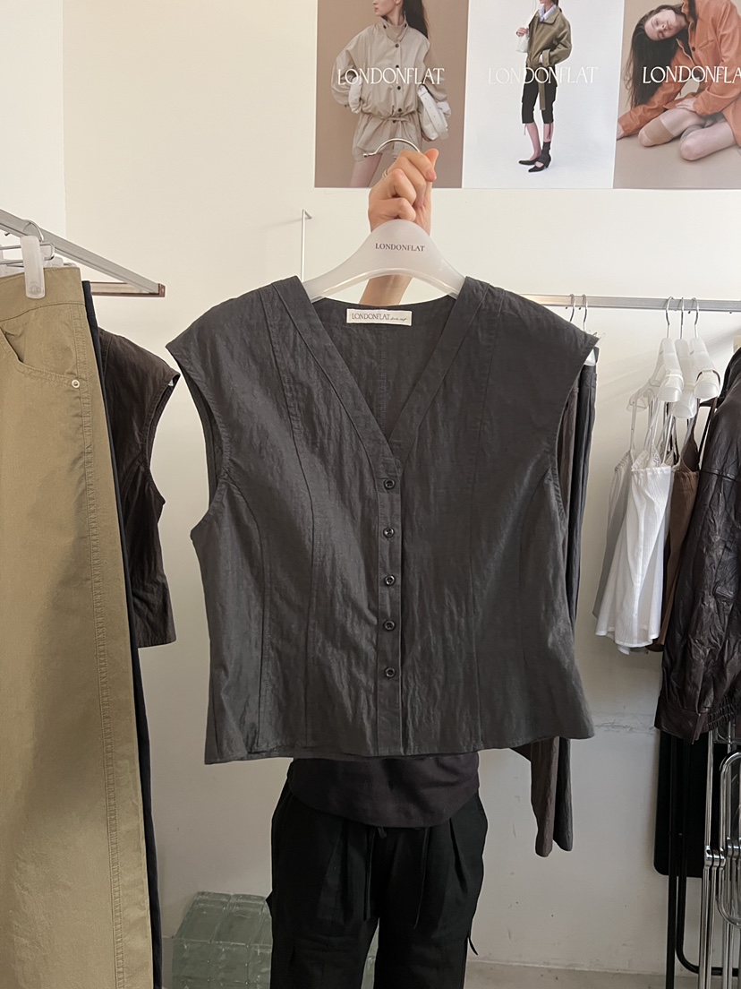 LONDON FLAT韓國東大門代購女士新款推薦吊帶背心水洗棉LONDON FLAT吊帶/背心圖色2