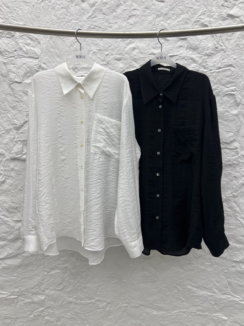 NOVUS韓國直郵實拍女士新款時尚熱賣休閑26春夏襯衫蕾絲衫NOVUS襯衫/蕾絲衫