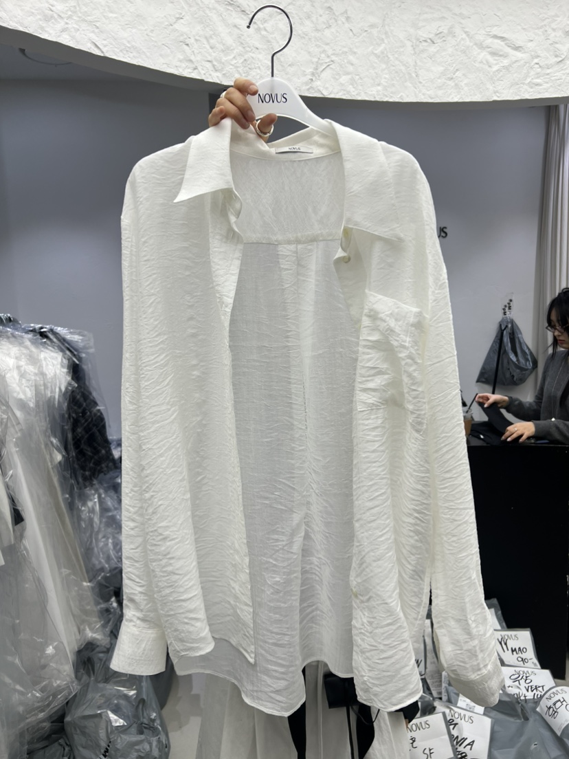 NOVUS韓國直郵實拍女士新款時尚熱賣休閑26春夏襯衫蕾絲衫NOVUS襯衫/蕾絲衫圖色1