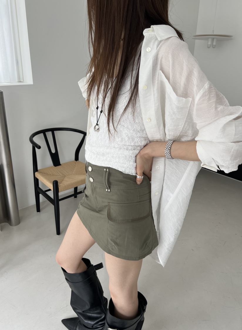 NOVUS韓國直郵女裝新款熱賣26春夏時尚人氣職業26夏季裙褲工裝NOVUS裙褲