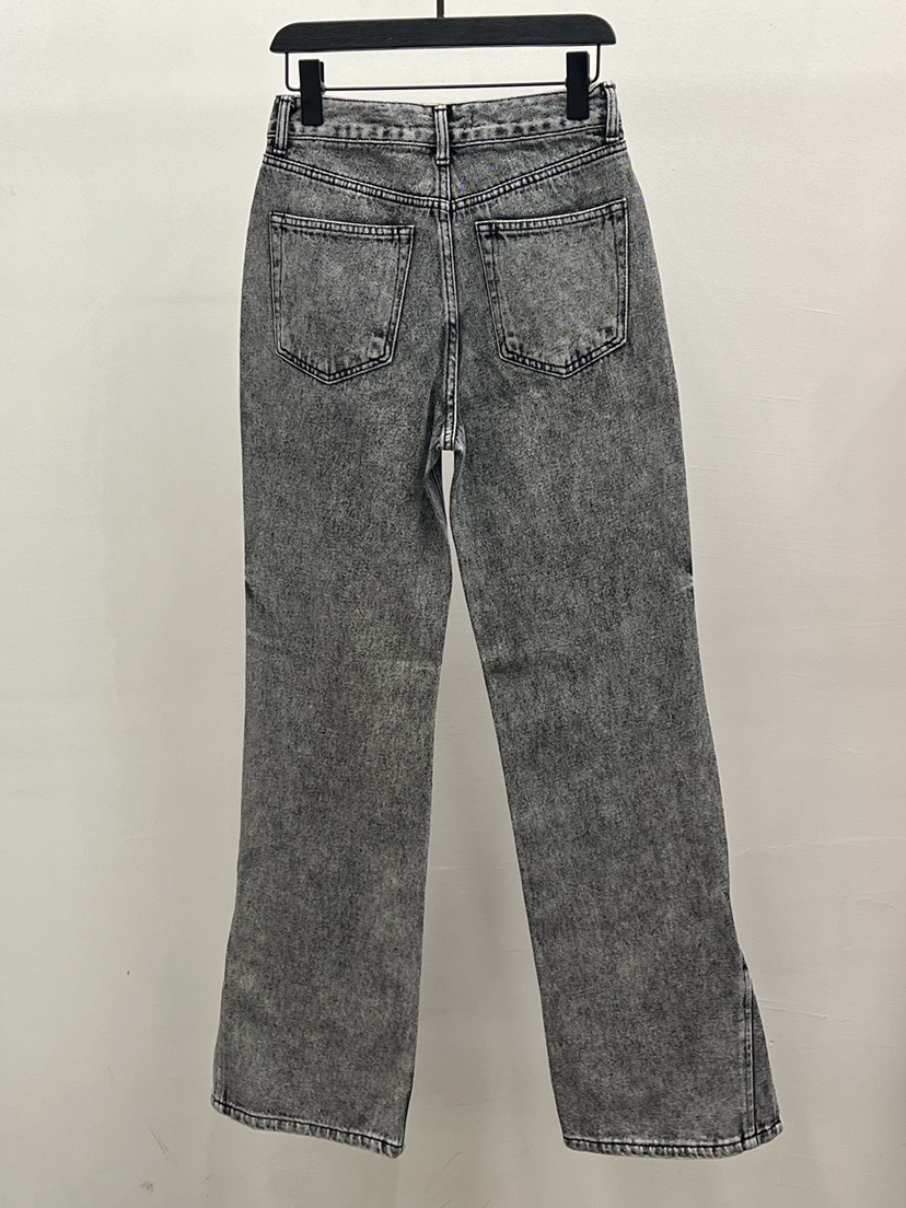 UNANSWERED-MYSTERY/FIFO東大門實拍韓國女裝新品26春夏牛仔褲開衩UNANSWERED-MYSTERY/FIFO牛仔褲