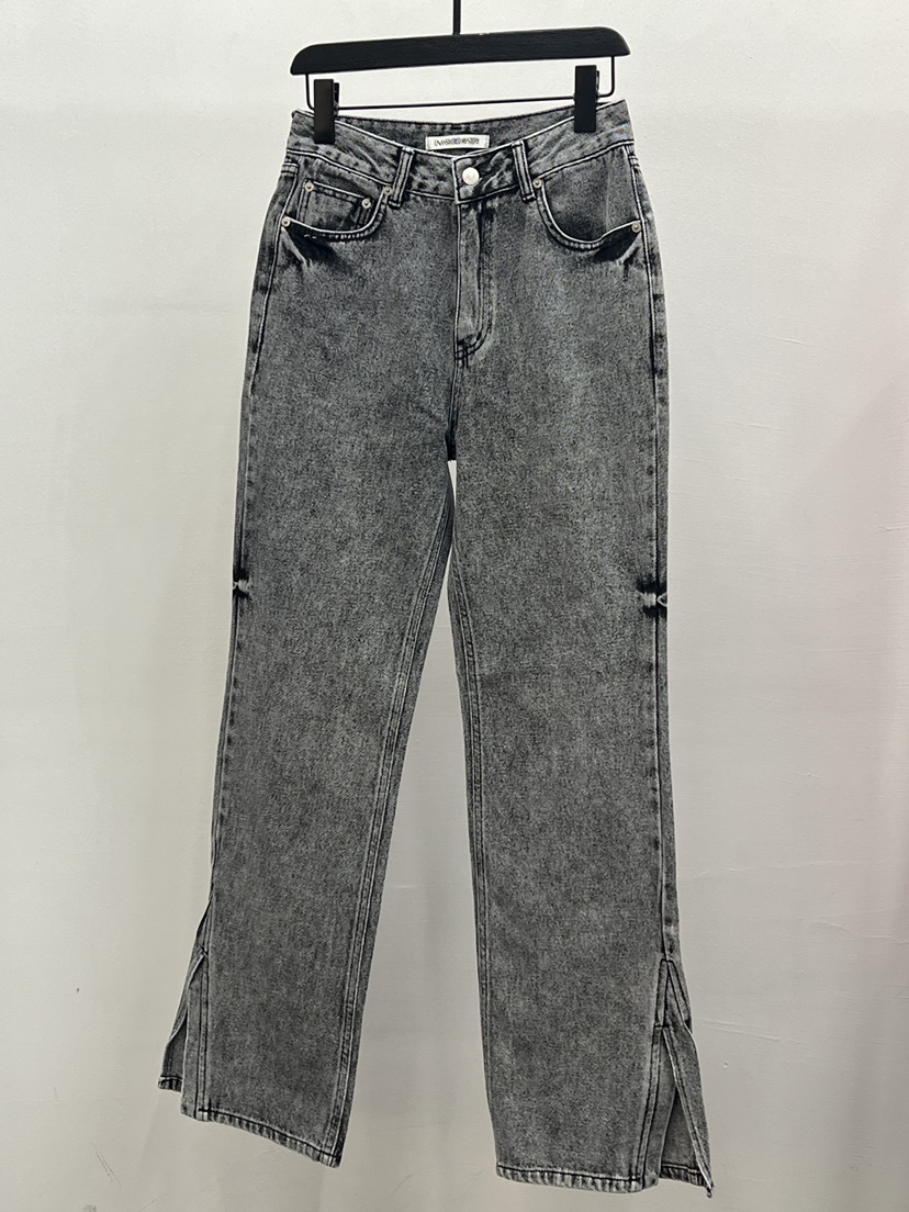 UNANSWERED-MYSTERY/FIFO東大門實拍韓國女裝新品26春夏牛仔褲開衩UNANSWERED-MYSTERY/FIFO牛仔褲圖色1