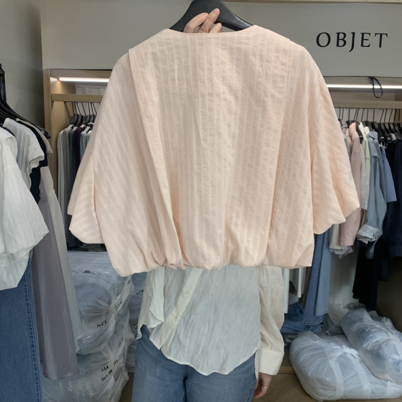 OBJET/LOVEUSU韓國直郵女裝新品推薦熱賣26夏季襯衫蕾絲衫OBJET/LOVEUSU襯衫/蕾絲衫