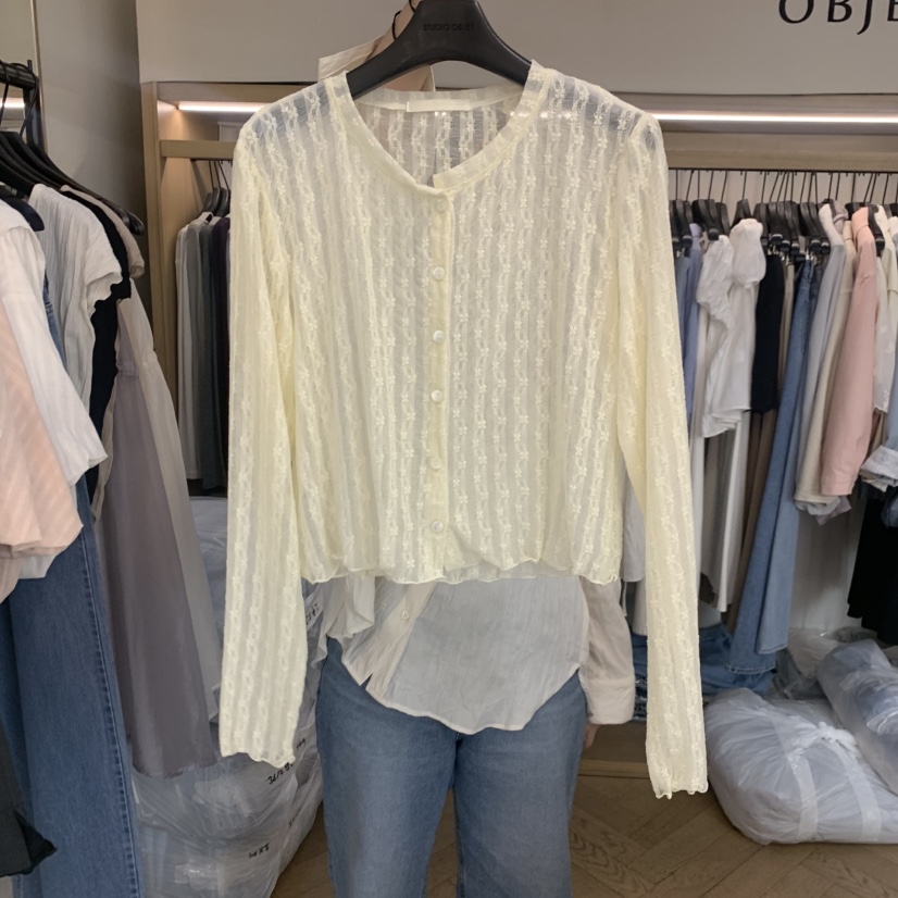 OBJET/LOVEUSU韓國直郵女士新品26春夏時尚推薦人氣長袖T恤OBJET/LOVEUSU長袖T恤圖色1