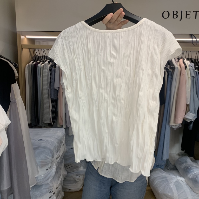 OBJET/LOVEUSU韓國直郵女裝新品熱賣職業時尚26夏季26春夏T恤OBJET/LOVEUSUT恤