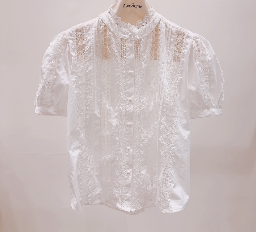 AWESOME-P韓國代購女士新品人氣26夏季26春夏襯衫蕾絲衫AWESOME-P襯衫/蕾絲衫圖色1