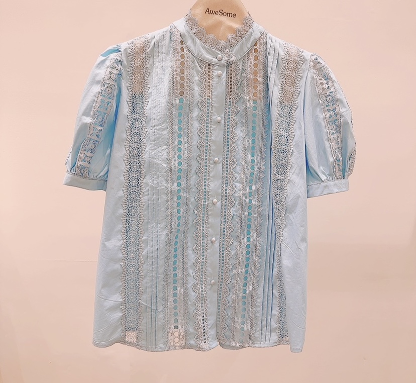 AWESOME-P韓國代購女士新品人氣26夏季26春夏襯衫蕾絲衫AWESOME-P襯衫/蕾絲衫圖色2