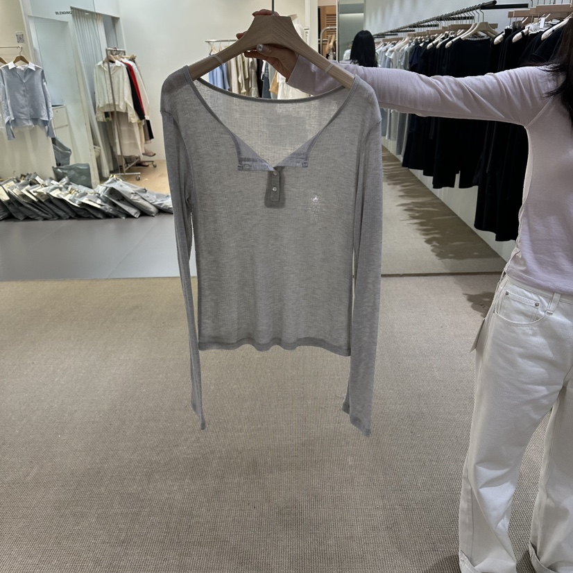 VEGETABLE韓國直郵實拍女裝新款26春夏休閑熱賣26夏季長袖T恤VEGETABLE長袖T恤圖色3