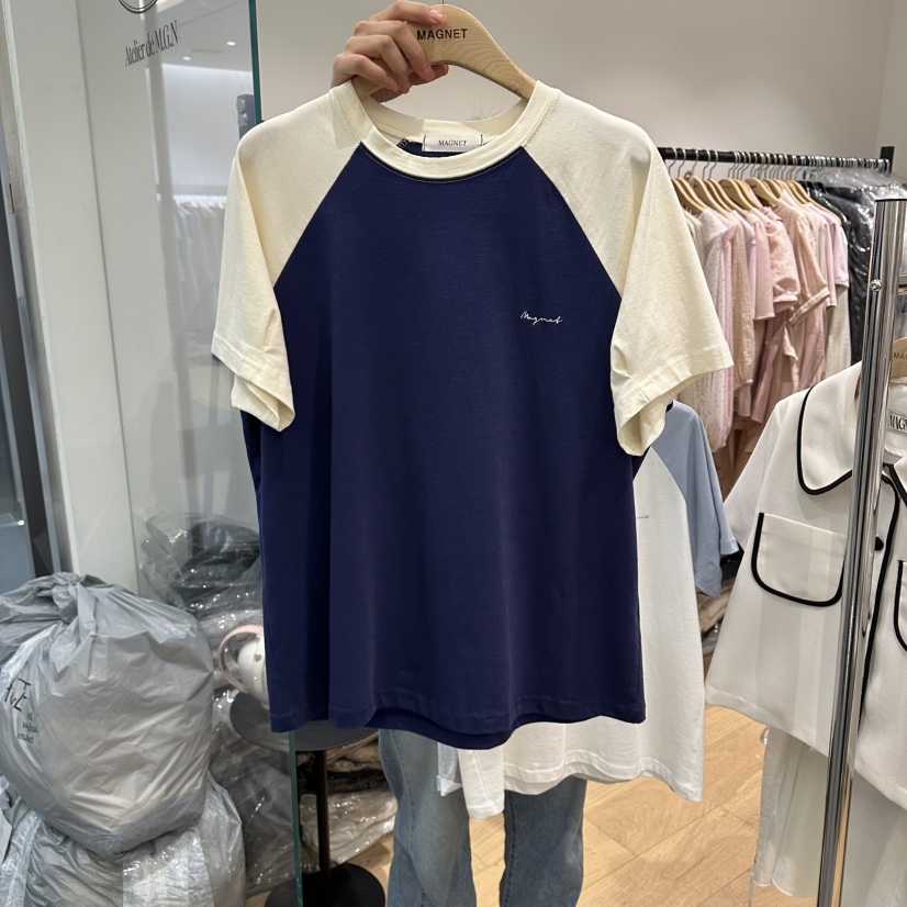 M.G.N韓國直郵女裝新款26夏季人氣推薦休閑時尚T恤刺繡MAGNETT恤圖色3