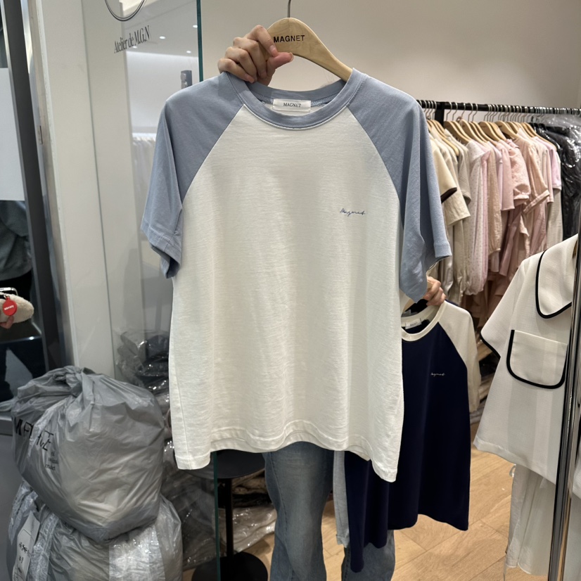 M.G.N韓國直郵女裝新款26夏季人氣推薦休閑時尚T恤刺繡MAGNETT恤圖色4