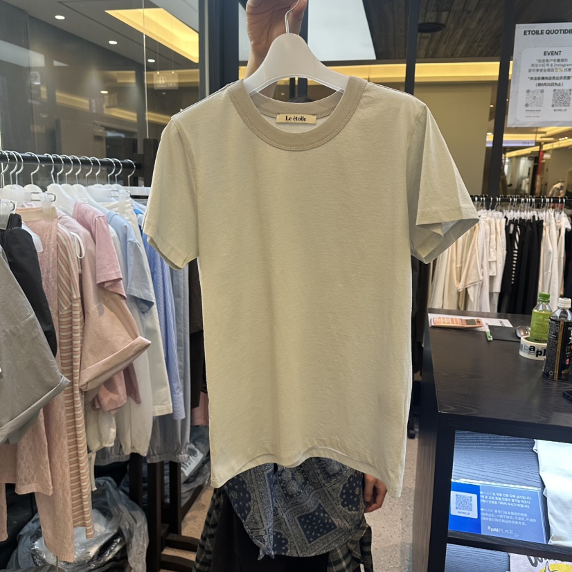 LE ETOILE韓國直郵女裝新款職業時尚休閑26夏季人氣T恤修身Le etoileT恤圖色3
