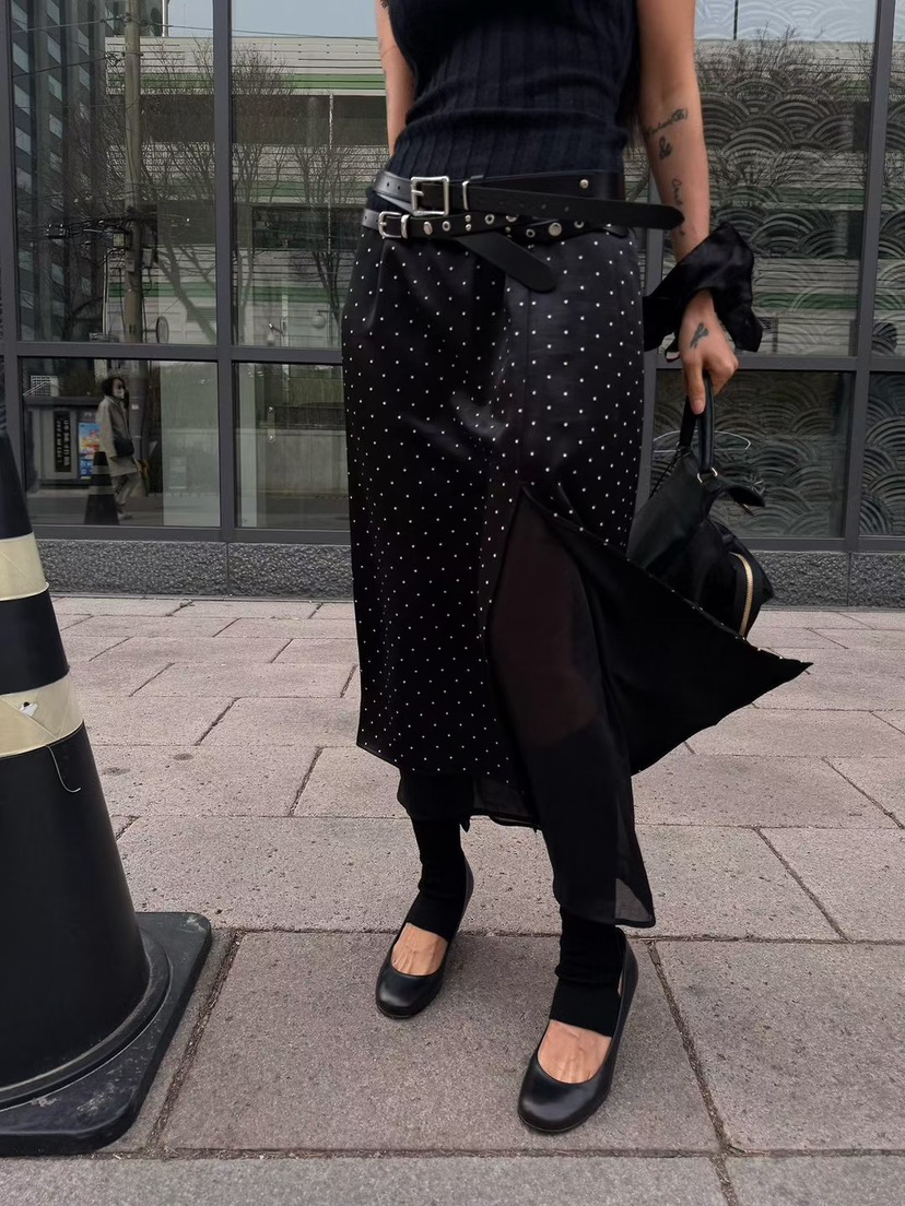 ABBEYLEE韓國東大門代購女士新款職業推薦熱賣長裙不含腰帶ABBEYLEE長裙