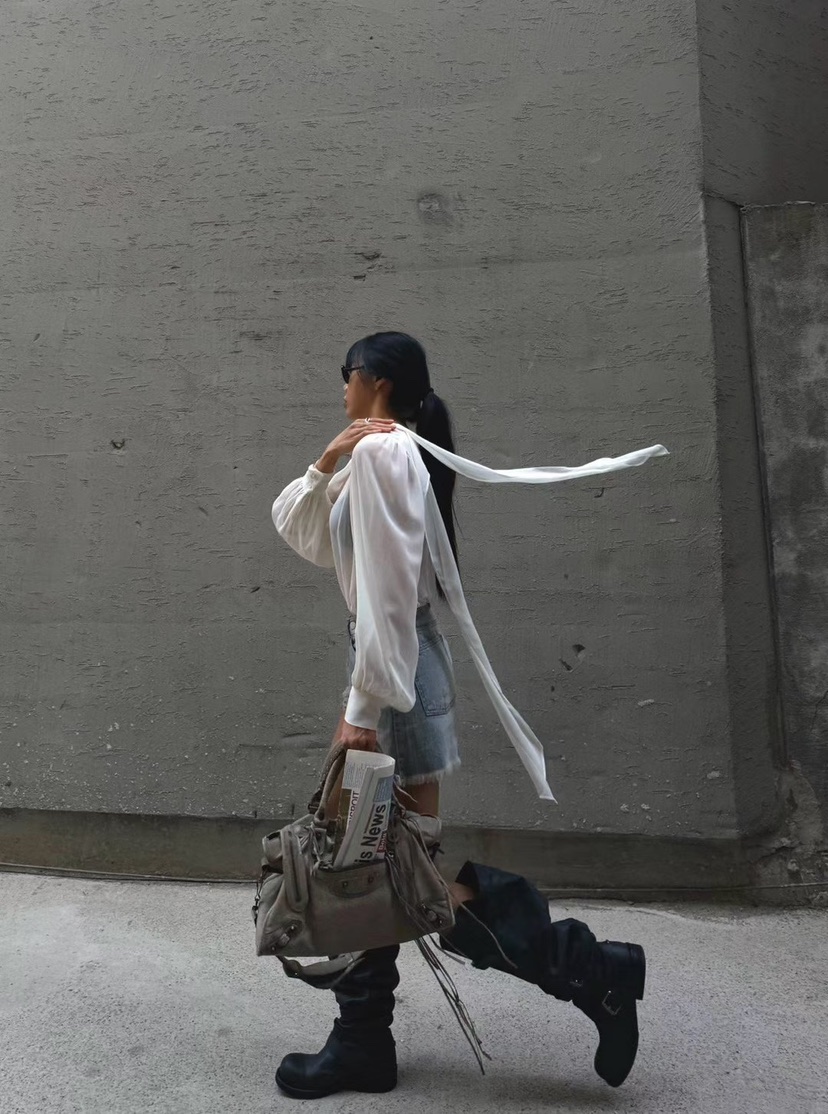 ABBEYLEE韓國直郵實拍女士新款人氣休閑時尚襯衫蕾絲衫透明ABBEYLEE襯衫/蕾絲衫