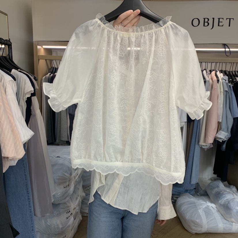 OBJET/LOVEUSU韓國東大門直郵女裝新品推薦26春夏襯衫蕾絲衫OBJET/LOVEUSU襯衫/蕾絲衫