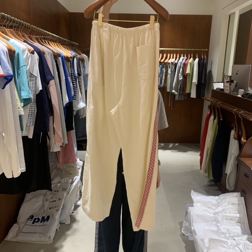 HEBON韓國代購女裝新款推薦職業26春夏人氣26夏季休閑褲亞麻HEBON休閑褲